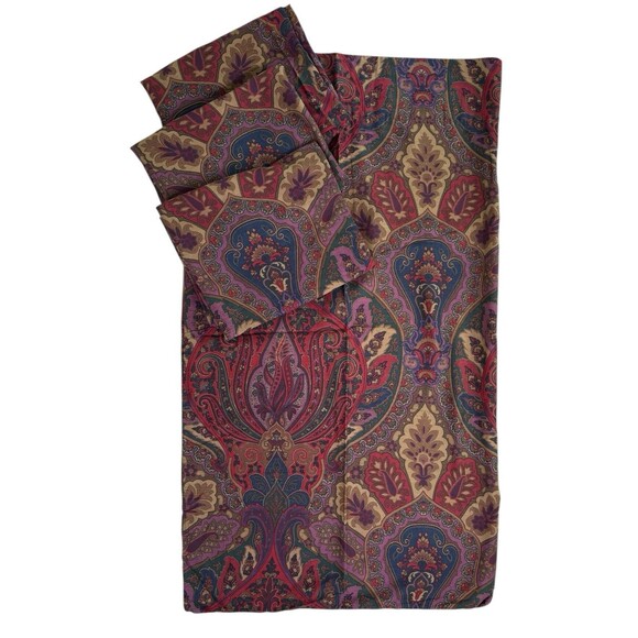 Ralph Lauren Other - Lauren Ralph Lauren SET 4 Vintage Cotton Paisley Floral Pillowcase Romantic RARE